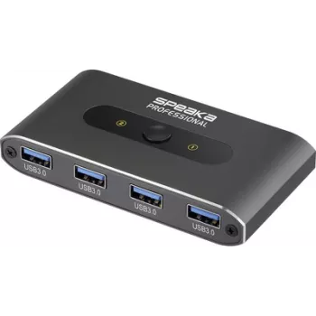 SpeaKa Professional 2-Port-USB-3.2-Gen-1-Switch (USB 3.0) Grau (SP-13712096)