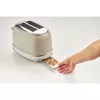 Ariete 155 Design 2-Scheiben-Toaster mit Sandwich-Körben, 6 Bräunungsstufen, 810 W, Edelstahlgehäuse, herausnehmbare Krümelschublade, Pastellbeige