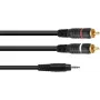 Audio-Adapterkabel Omnitronic 3,5-mm-Klinke auf 2×Cinch, 6 m, Modell 30225148