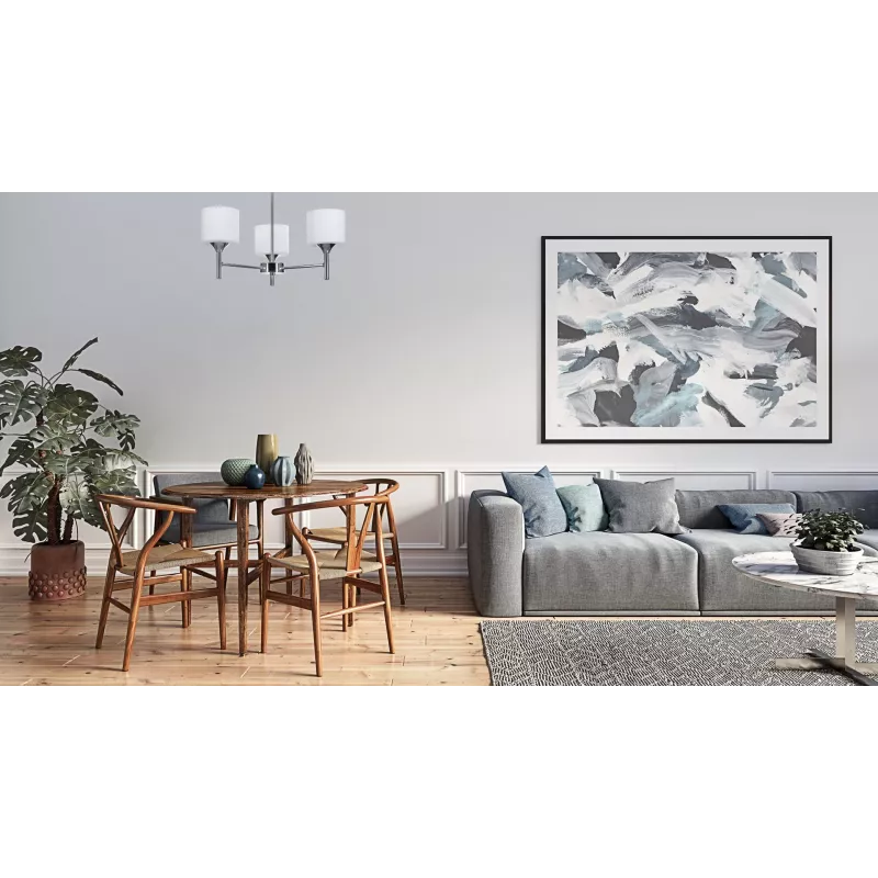 Activejet Classic Kronleuchter-Pendelleuchte MIRA Chrom dreifach 3xE27 für Wohnzimmer