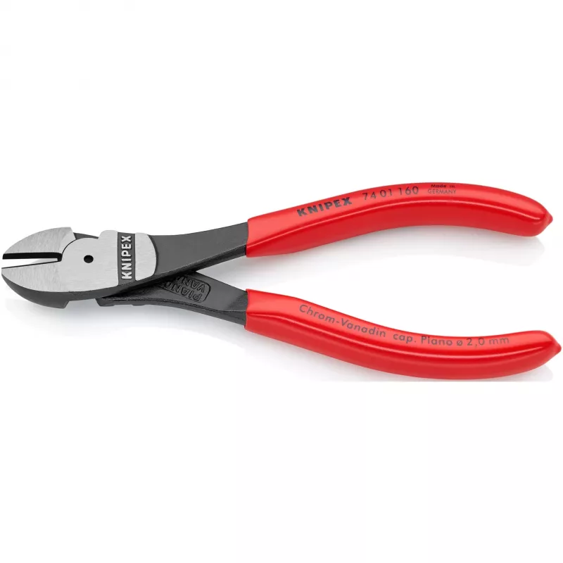 Seitenschneider Knipex 74 01 160, Chrom-Vanadium-Stahl, Kunststoffgriff