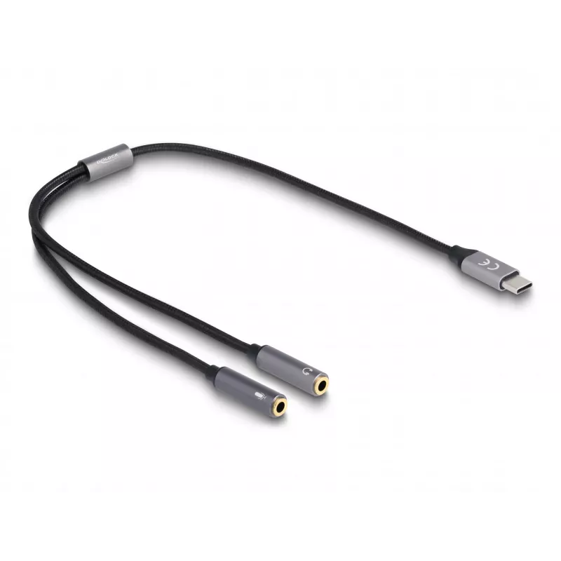 USB-Typ-C-DAC-Adapter DeLOCK 66616 24 Bit 96 kHz 2 x 3,5 mm