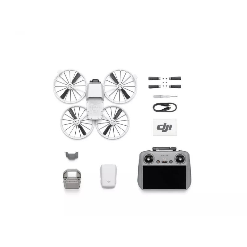 Drohne DJI Flip 4 mit 48 MP Kamera, 4K (3840x2160), 3110 mAh Akku, 16 m/s, 14.000 m Reichweite, 4 Rotoren, 0,249 kg, Schwarz/Weiß