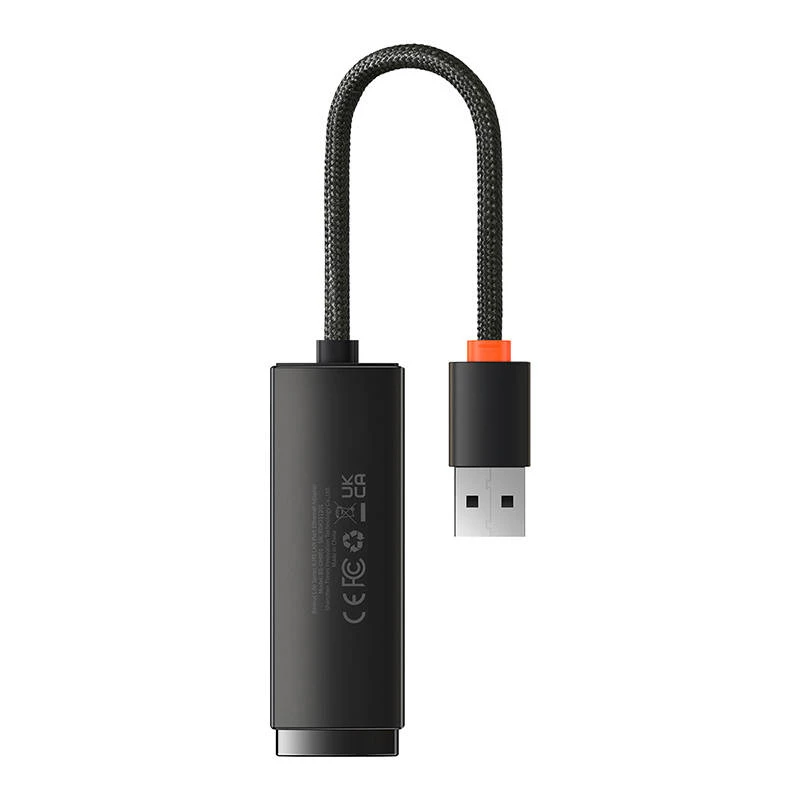 Baseus Lite Series USB auf RJ45 Netzwerkadapter, 100Mbit/s (schwarz)