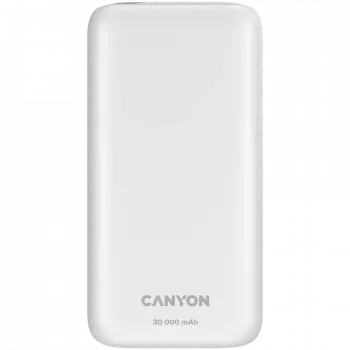 CANYON Powerbank PB-301 LED 30000 mAh PD 20W QC 3.0 Weiß