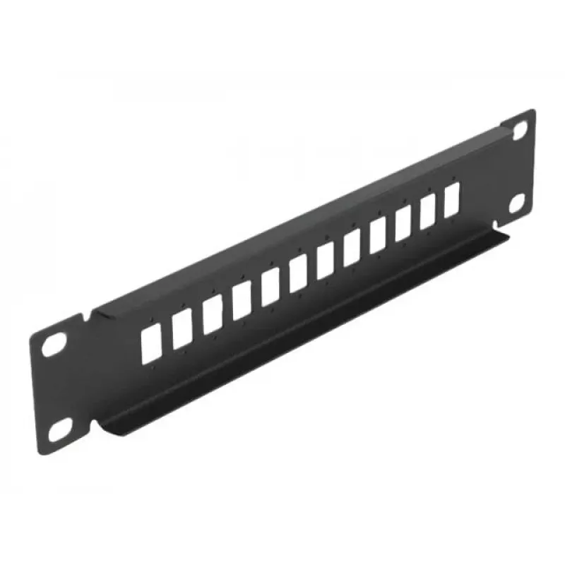 Glasfaser-Patchpanel DeLOCK 10 Zoll 12 Port SC Simplex LC Duplex 1U schwarz