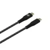 USB-Typ-C-auf-Typ-C-Datenkabel Tellur TLL155471, 1 m, 3 A, 60 W PD, Nylongeflecht, schwarz