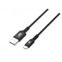Kabel USB-USB C 2 m Silikon schwarz Quick Charge