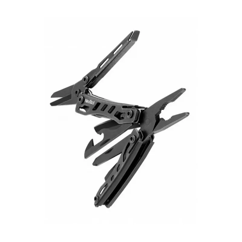 Multitool Nextool Mini FLAGSHIP NE20122 — 10-in-1 kompaktes Edelstahl-Multitool, schwarz, 67×27×17 mm, 83 g