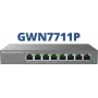 Managed L2 Gigabit PoE-Netzwerk-Switch Grandstream GWN7711P — 8x RJ-45 10/100/1000, 48V DC, Desktop/Wandmontage