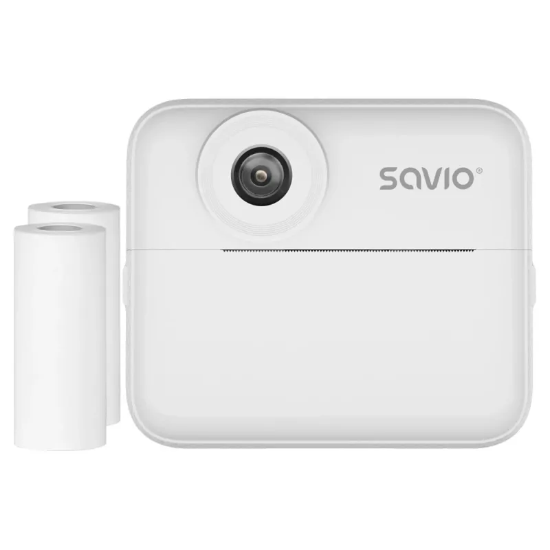 Sofortbildkamera SAVIO AN-01 für Kinder, weiß, 6,1 cm (2,4″) LCD, MicroSDHC bis zu 32 GB, USB-C, 1200 mAh Akku, kein eingebauter Blitz