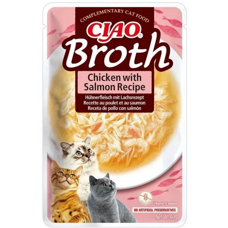 INABA Ciao Broth Chicken & Salmon - Katzensnacks - 40 g
