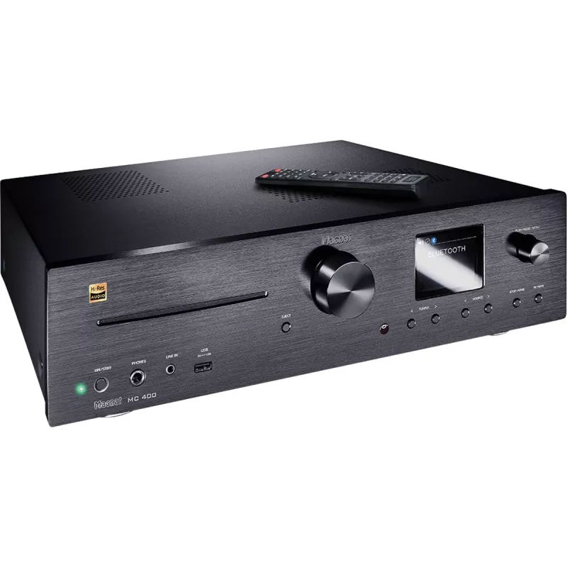 Stereo-Receiver Magnat MC 400 — 2.0 Kanäle, 40 W pro Kanal, CD-Player, Wi‑Fi, Bluetooth, DAB/FM, Ethernet (schwarz)