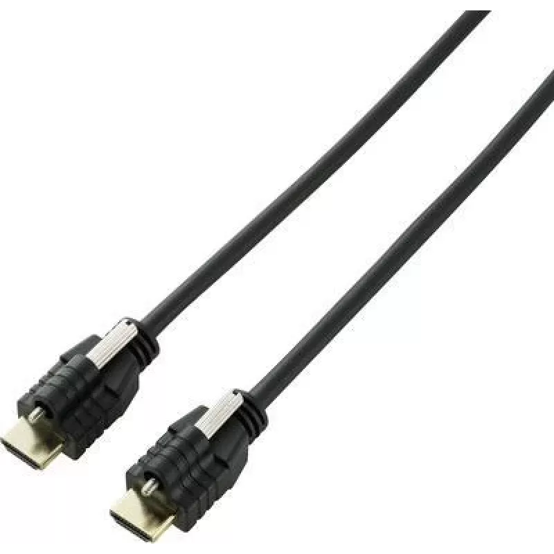 SpeaKa Professional HDMI-Verbindungskabel HDMI-A Stecker, HDMI-A Stecker 3,00 m Schwarz SP-9784188 Audio Return Channel, vergoldete Steckkontakte, Schraubsicherung (SP-9784188)