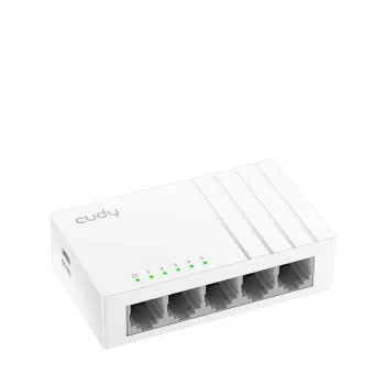 Netzwerk-Switch Cudy GS105U – Unmanaged 5-Port Gigabit Ethernet (10/100/1000), weiß, 5 V