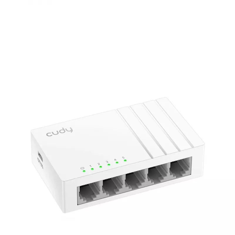 Netzwerk-Switch Cudy GS105U – Unmanaged 5-Port Gigabit Ethernet (10/100/1000), weiß, 5 V