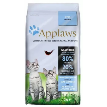 Trockenfutter für Katzen Applaws Kitten Chicken 2 kg – junior, Protein 38 %, Fett 17 %