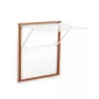 ARREDAMENTI KLEDY Wandmontierter Wäscheständer - 80 x 69 cm, Braun