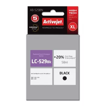 Activejet AB-529BN Tinte (Ersatz für Brother LC529BK; Supreme; 58 ml; schwarz)