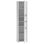 Badezimmer-Standschrank Top e shop S43 BIEL — freistehend, 6 Einlegeböden, 400×300×1700 mm, weiß