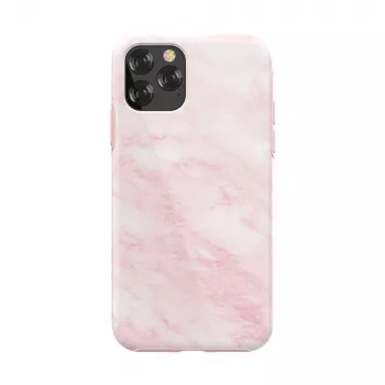 Handyhülle Devia Marble-Serie für iPhone 11 Pro Max, pink, schützende Hartschale