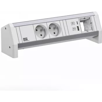 Steckdosenleiste Bachmann DESK 2xUTE Modell 902.0298 — Desktop-Stromverteilung mit 2 UTE-Steckdosen