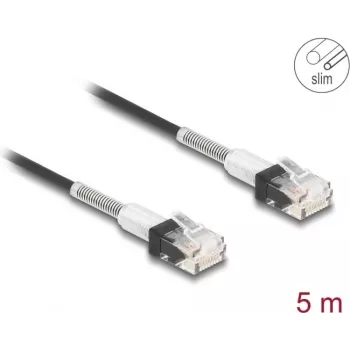 Netzwerkkabel DeLOCK RJ45 80392 Cat.6A 5m Schwarz
