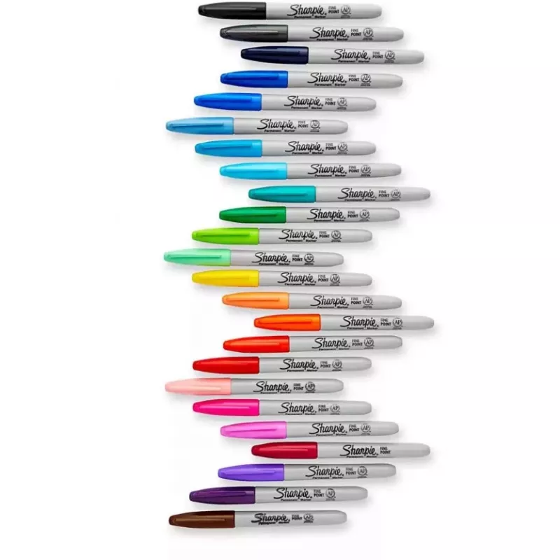 Sharpie Fine Point Permanentmarker, schwarz, 12 Stück