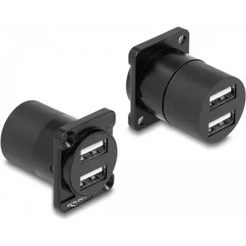 DeLOCK D-Type Modul USB 2.0 Typ-A 2 x Buchse auf 2 x Buchse