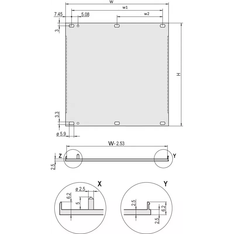 Schroff Frontplatte HF 4HE 63TE (20848270)