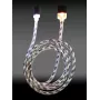 LC-POWER Kabel USB-Micro-1M-8 1m schwarz/silber, USB-A auf Micro-USB (LC-C-USB-MICRO-1M-8)