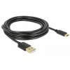 USB-Kabel DeLOCK 85209 USB 2.0 3 m USB A USB C Schwarz