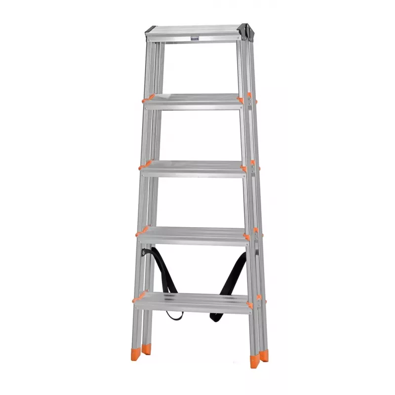 Klappleiter Krause 120410, Aluminium, 6 Stufen, Breite 480 mm, maximale Höhe 105 cm