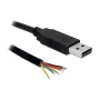 USB-Kabel DeLOCK USB2.0/TTL 6 1,8 m Schwarz
