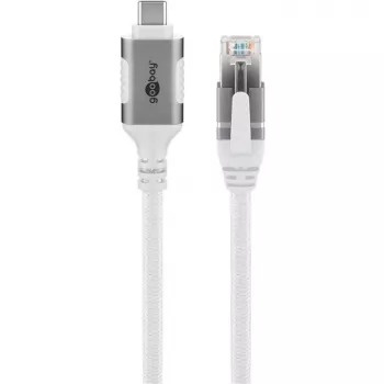Goobay 74176 – Netzwerk-Adapterkabel USB 3.1 Typ C Gigabit-Ethernet 2 m – Netzwerkkarte – 1.000 Mbit/s (74176)