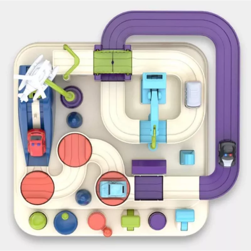 Spielzeug-Rennbahn-Set Extralink TOYS — intelligentes Autospielset, modulare Streckenteile, batteriebetriebene Fahrzeuge