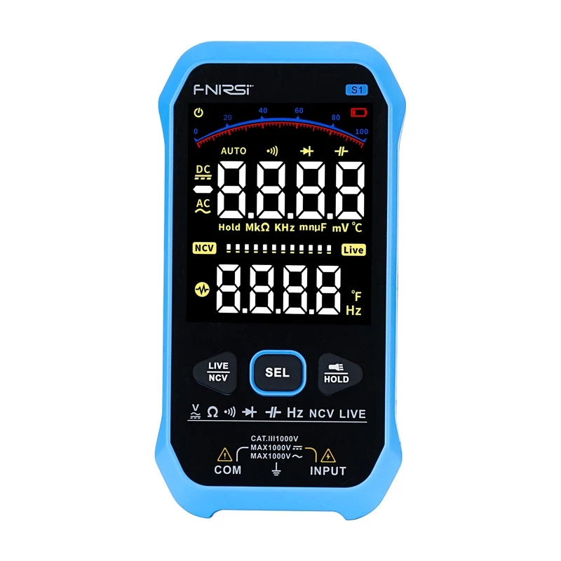 Digitalmultimeter Fnirsi FNIRSI S1 6000 Zählungen Auto-Range Hintergrundbeleuchtung