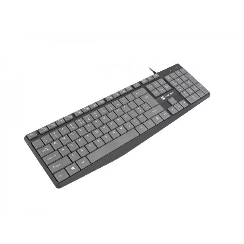 Kabelgebundene Full-Size-Tastatur NATEC NKL-1507 USB QWERTY US International Grau/Schwarz, 105 Tasten, Ziffernblock