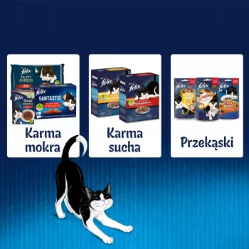 Felix Fantastic Kaninchen, Lamm - Nassfutter für Katzen 340 g (4x 85 g)