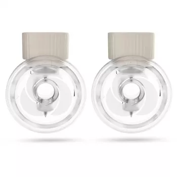 Elektrische Milchpumpe neno VENTO TWIN kabellos, wiederaufladbar, Doppel-/Dualmodus, LCD, 150-ml-Flaschen, beige