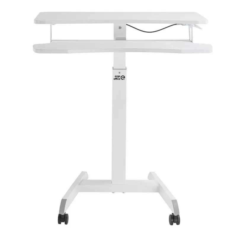 Mobile Arbeitsstation mit Höhenverstellung und Doppelplattform Ergo Office