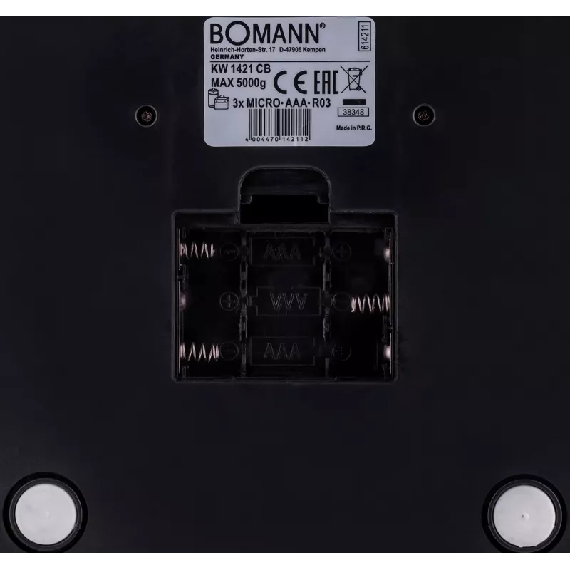 Bomann KW 1421 CB – LCD – Schwarz – Edelstahl – 160 x 230 x 18 mm – 18 mm – AAA – Edelstahl (614211)