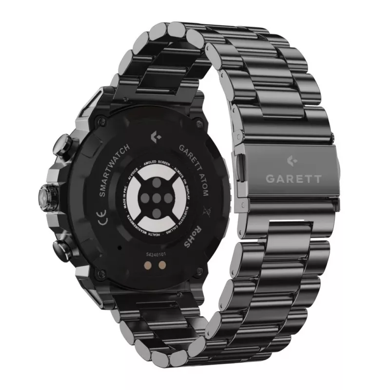 Smartwatch Garett Atom Schwarz Steel