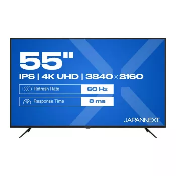 139,0 cm/55 inch (3840x2160) JAPANNEXT JN-IPS550UHD60F 16:9 IPS 60 Hz HDMI USB WLAN Lautsprecher Schwarz