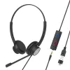 Headset Tellur Voice 420 Kabelgebundenes Headset Binaural Schwarz TLL411006