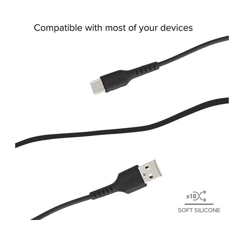 SBS TECABLEMICRO2K 2m USB A Micro-USB B Male Male Schwarz USB-Kabel (TEKabelMICRO2K)