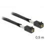 Delock – Internes SAS-Kabel – SAS 6Gbit/s – 4x Mini SAS HD (SFF-8643) auf 4x Mini SAS HD (SFF-8643) – 50 cm – für Art.-Nr.: 62703, 62704