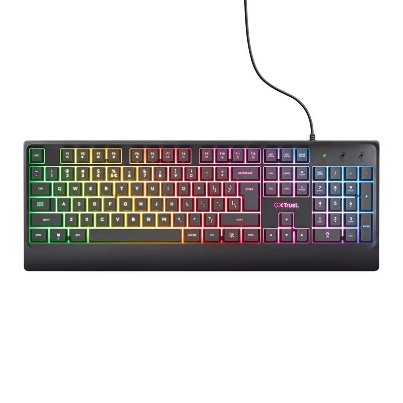 Trust GXT 792 QUADROX Tastatur Maus inklusive Gaming USB QWERTY US English Schwarz