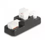 DeLOCK Keystone LSA Set RJ45 RJ11 Cat.6 schwarz Cliphalter