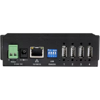 Exsys Ethernet GLAN 1x auf 4x USB2.0 4-Port Geräteserver inklusive Netzteil 15KV - Kabel-/Adapter-Set - Digital/Daten